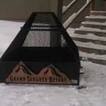 48" fire pit at Grand Targhee Ski Resort in Alta, Wyoming. 