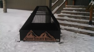 48" fire pit at Grand Targhee Ski Resort in Alta, Wyoming. 